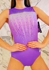 GK Elite Gymnastics Leotard Adult Medium AM Competition Dance Costume Aerilaist