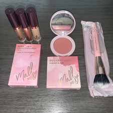Mally XO Make Up Lot Stippling Foundation Brush Powder Blush 3 Liquid Eyeshadow