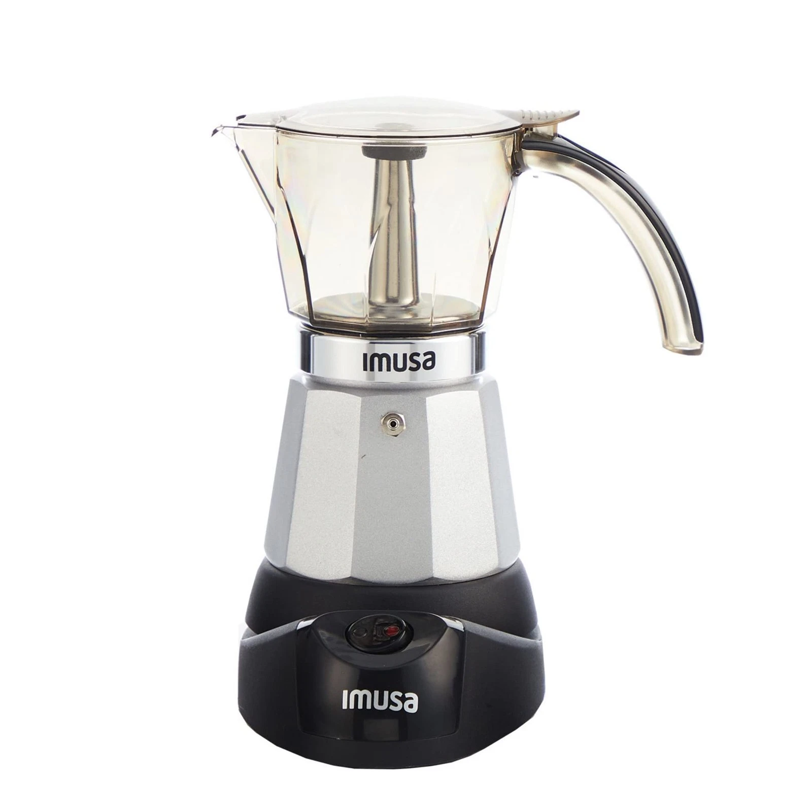 IMUSA 6 or 3cup Electric Espresso Maker, Silver 6 Cup,