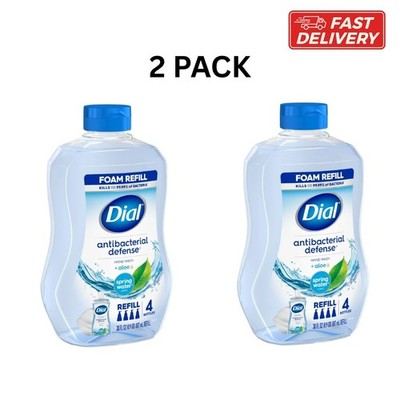 (2 Pack)  Dial Antibacterial Spring Water Foaming Soap Refill 30 fl oz.