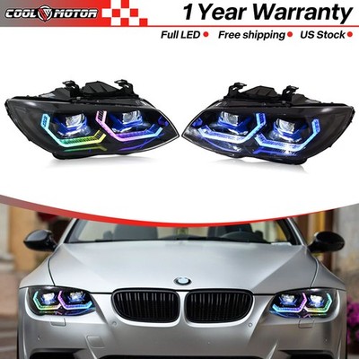 RGB LED Projector Headlights For 2011-2013 BMW E92 E93 325i 328i 335 328i xDrive