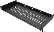 1U Disassembled Vented Rack Shelf Universal Rack Tray No Lip for 19 Inches Netwo