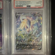 Pokémon TCG Galarian Rapidash V Chilling Reign Full Art Holo PSA 10 168/198 on eBay
