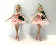 Set of 2 Kurt Adler Sleeping Beauty Ballerina Ornaments - NWT - 6.25 Inches