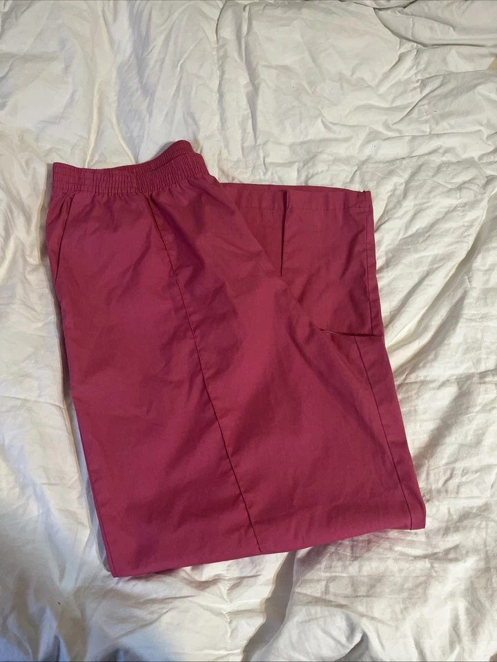 Vtg Crest 3XL Women's Pink Scrub Bottoms - Image 4 of 4
