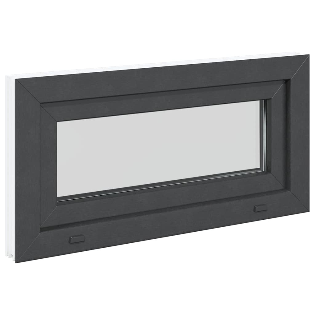 VidaXL RISOR Basement Window 80 X 40 Cm Tilt 2 Glazing White, Exit