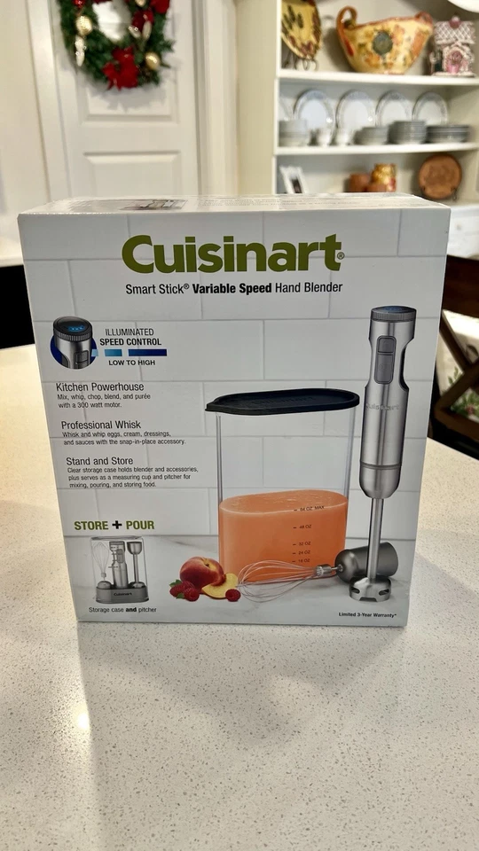 Liquidificador manual Cuisinart Smart Stick velocidade variável Max 300 Watts aço inoxidável - Imagem 2 de 3