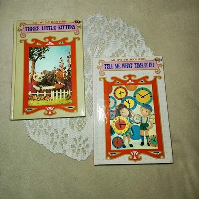 My Tiny 3-D Children's Book Series 2 Hardcover Books Playmore - Printed Japan 