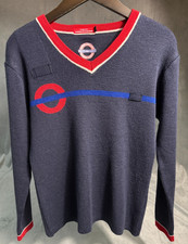 Workwear London Underground Hemingway Design Blue Wool Blend Sweater Jumper   30