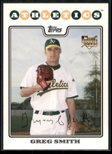 Greg Smith 2008 Topps Updates & Highlights Oakland Athletics #UH170