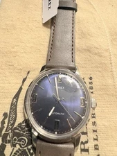 Timex Men's Marlin Collection Automatic Watch Blue Dial/Exhibition Back *NEW*