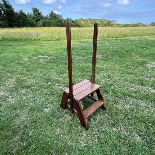 Vintage Wooden Library Step Ladders