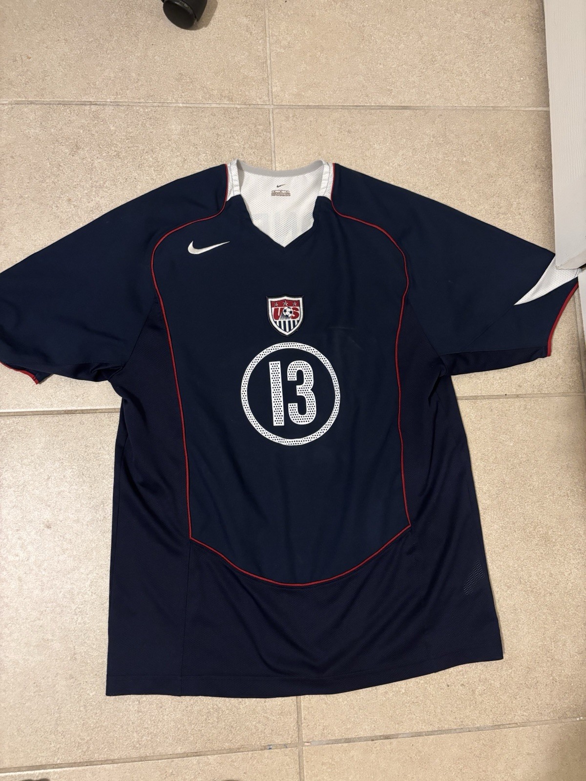  Mens Vintage Nike  Total 90 USA  USMNT 2004/2005 Away Jersey RARE COBI JONES 