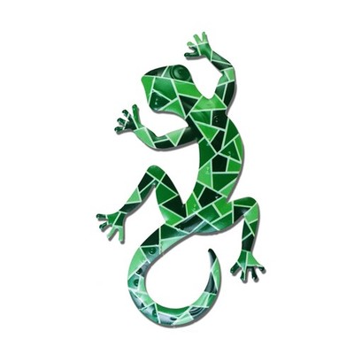 Iron Art Ornaments Metal Lizard Art Hanging Sculpture for Indoor Outdoor