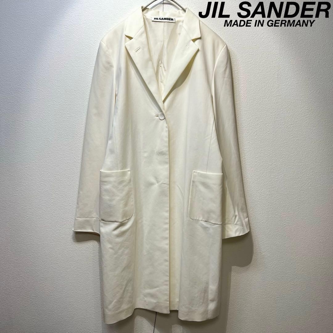 Jil Sander Silk Design Long Chester Coat