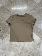 Zara Women's Cotton Beige T-shirt Size S Pre Owned