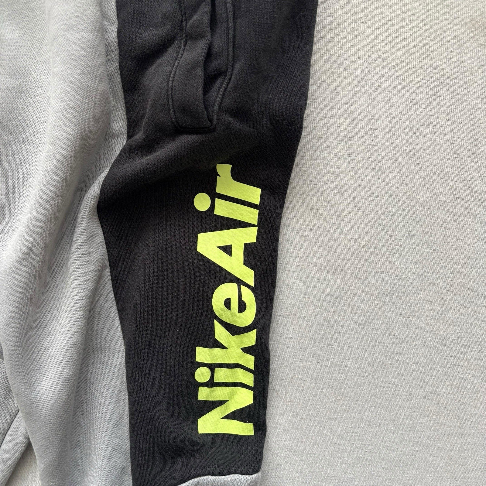Vintage Nike Air Tracksuit Bottoms 90s Grey Black Retro Sportswear Medium image 3