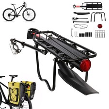 Aluminum Alloy Mountain Bike Bicycle Rear Pannier Rack Carrier Bag Luggage Cycle