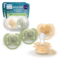 Philips Ultra Soft Pacifiers - Orthodontic Design, for Babies 6-18 Months, Flex