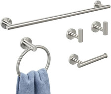 5-Piece Bath Hardware Set, 24 Inch SUS304 Stainless Steel Towel Bar Set, Heavy D