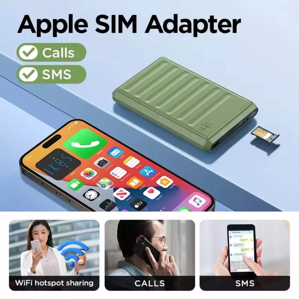 IKOS K7S 4G SIM Adapter For iPhone & Android – Single Sim - Call