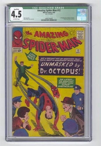 Amazing Spider-Man #12 CGC 4.5 Comic Qualified 1964 3rd Doctor Octopus Ditko Lee