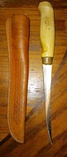 Vintage Rapala J Marttiini 8" Filet Knife w/ Sheath Finland Great Condition