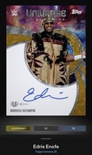 Edris Enofe Gold Stone 50cc Signature Legendary Topps Slam WWE Universe 25