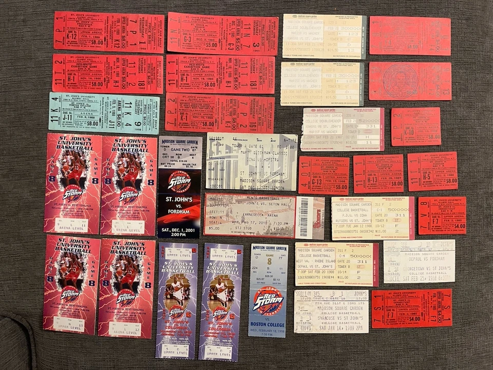 31 St. John's Basketball Ticket Stubs (Full Tickets) From 1984-2010. - Image 2 of 3