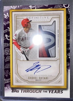 Shohei Ohtani 2021 Topps #TTY-17 Through The Years Patch Auto RP 