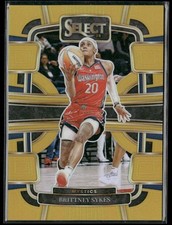 2024 Panini Select WNBA Brittney Sykes #3 Gold /10 Washington Mystics
