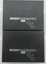 lot of 2 Planet POE-171S High Power Ethernet Ultra Single Port Splitter