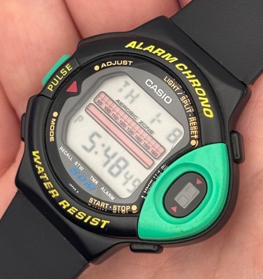 1993 Vintage Casio Exercise Pulse Monitor Digital Watch - JP-200W