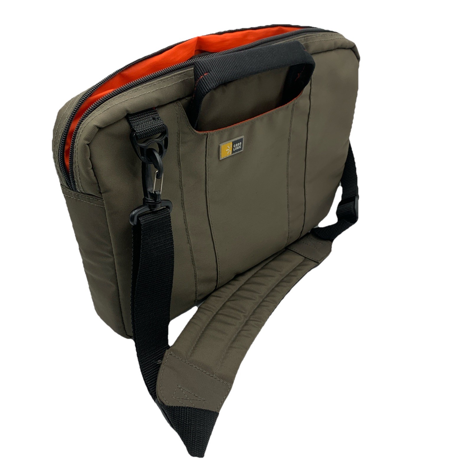 Case Logic 15 inch Laptop Attache Notebook Carrying Case Rare Green & Orange