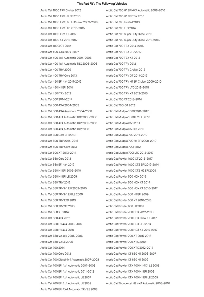 Tusk Rear Independent Suspension Kit For ARCTIC CAT Prowler 700 HDX 2012-2013 - Изображение 3 из 4