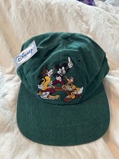NWT Vintage 90s SnapBack Hat Mickey Mouse Donald Duck Goofy Football Disney Stor