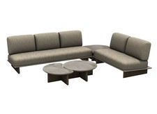 Proloisirs Salon ' Angle Ketch 5 Pièces Crème Et Beige ,Meubles,Salles de Séjour