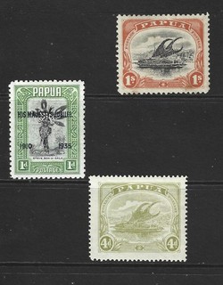 Papua .. Mint hinged postage stamps .. 16813