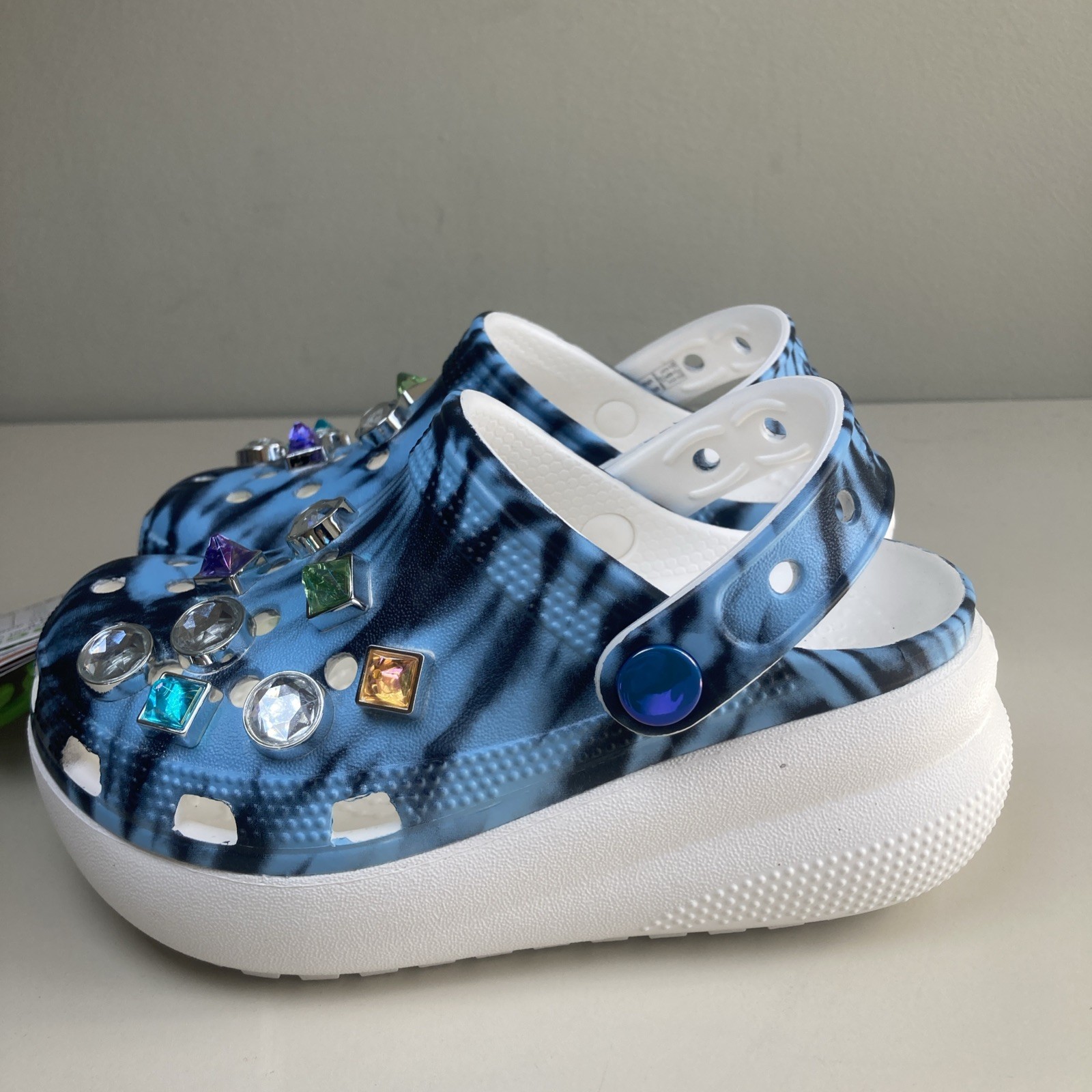 Crocs Childs Rebel Cutie Crush Gem Clogs Sliders Wedge Kids UK c11 Eu 29