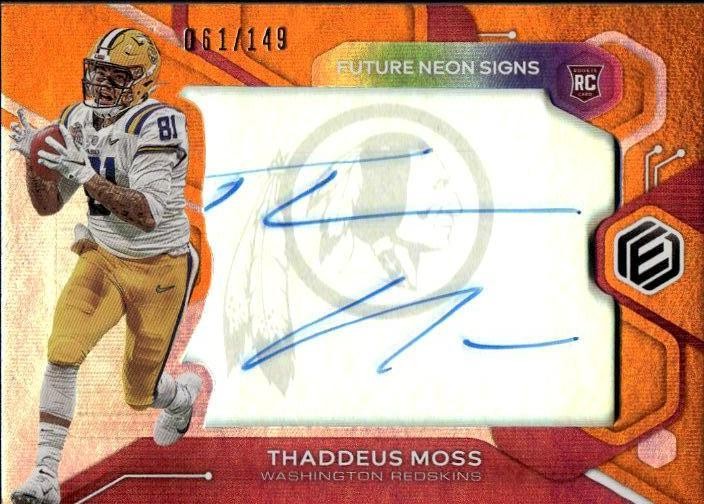 Thaddeus Moss Panini Elements Future Signs #FSTM Orange