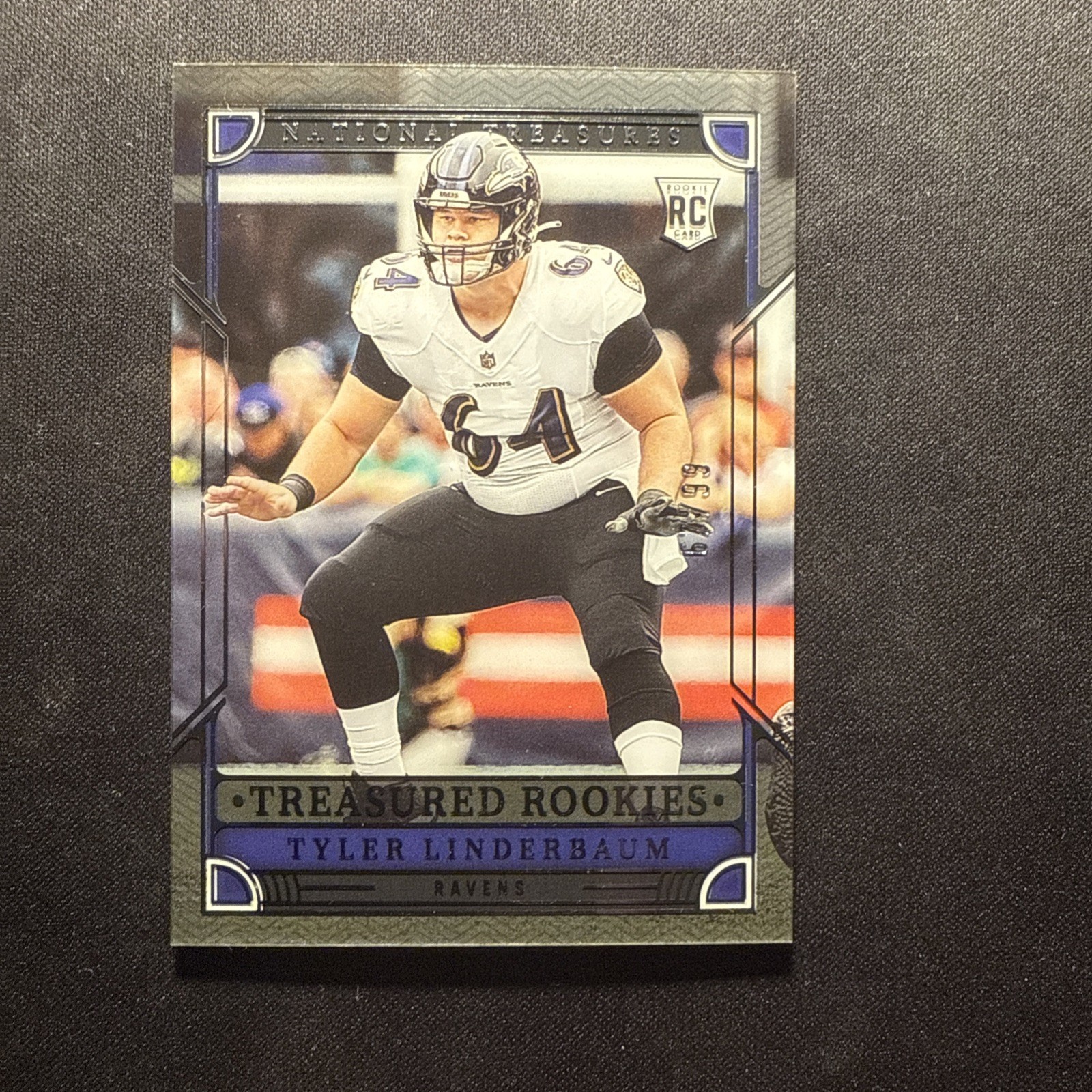 Tyler Linderbaum Panini National Treasures Treasured Rookies #TLI Base