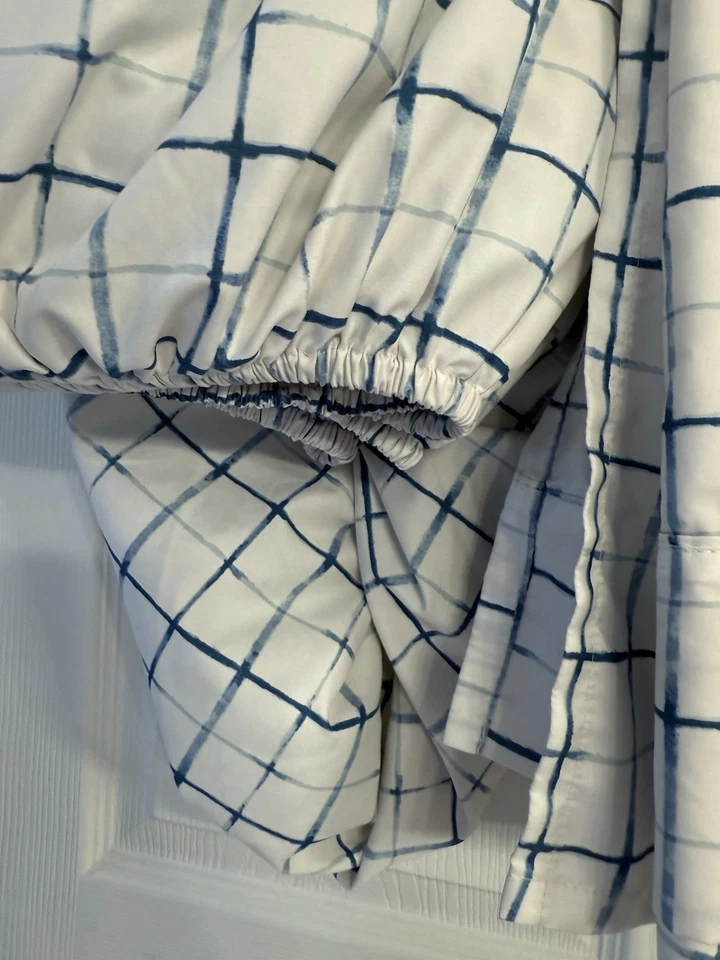 Charisma Blue White King 2 Flat Fitted & 2 Pillowcase Set Polyester Microfiber - Image 3 of 4