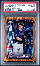 2024 Topps Chrome Update Jordan Beck #USC133 Orange Raywave PSA 9