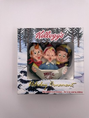 Vintage 1998 Kellogg s Holiday Ornament   Snap, Crackle & Pop  Noël 
