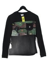 Billionaire Boys Club Men's T-Shirt S Black Camo 100% Cotton Basic