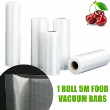 5/6/7/8/9/12"x197" Vacuum Sealer Bag Rolls Food Saver Embossed Storage Bags Pack