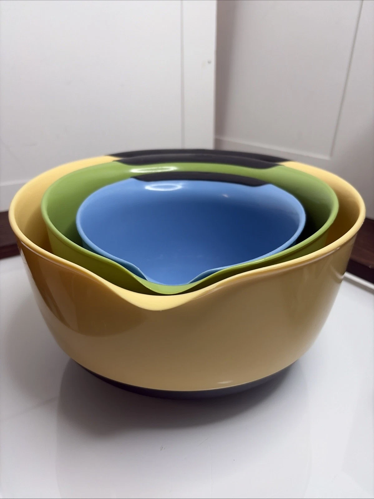 OXO Mixing Bowl Set 3pc Non-Slip Rubber Bottom 1.5 3 5 Qt Colorful