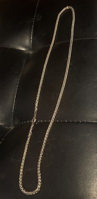 18K MASSIVE WEISSGOLD HALSKETTE MARKIERT ITALIEN 25'' LANG 13,3 GRAMM SCHÖN!