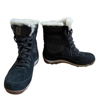 Black Merrell 200 gram insulated lace up boot