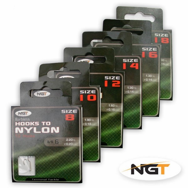 30 BARBLESS FISHING HOOKS TO NYLON SIZES 12 14 18 NEW IN PACKETS eBay